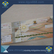 Security UV Invisible Printing Watermark Paper Ticket